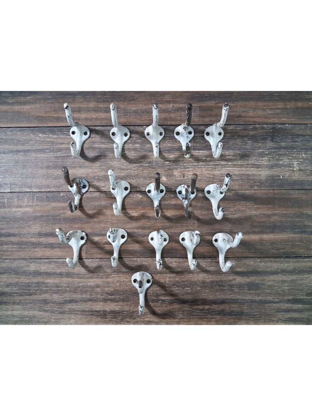 Vintage Wall Hook Lot Painted Possible Brass Metal1940's Era